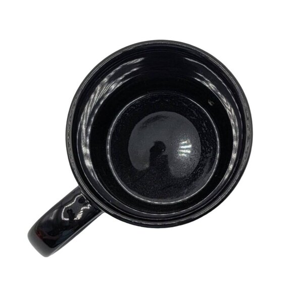 Friends TV Show Mug Black 3.75" Good Coffee Good Friends NYC Skyline VTG 1995 - Picture 7 of 10